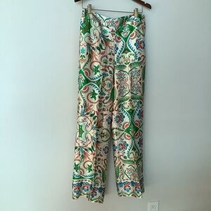 Rachel Zoe Wide Leg Paisley Pants – Size M – Flowy & Colorful